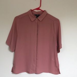 Dusty Rose Button Down Blouse